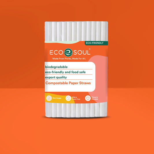 Disposable White Paper Straw | "12 mm"