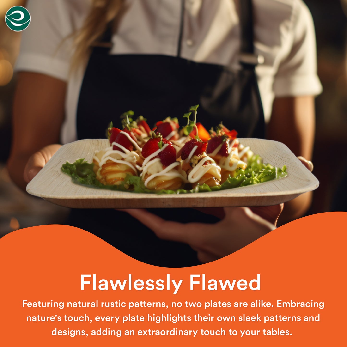 Eco-friendly disposable plates made by areca leaves.