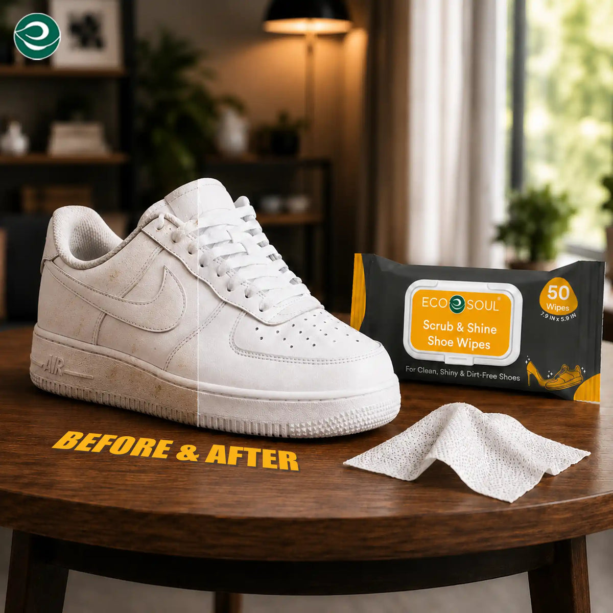 Scrub & Shine Shoe Cleaning Wipes for All Shoes | Pack of 2