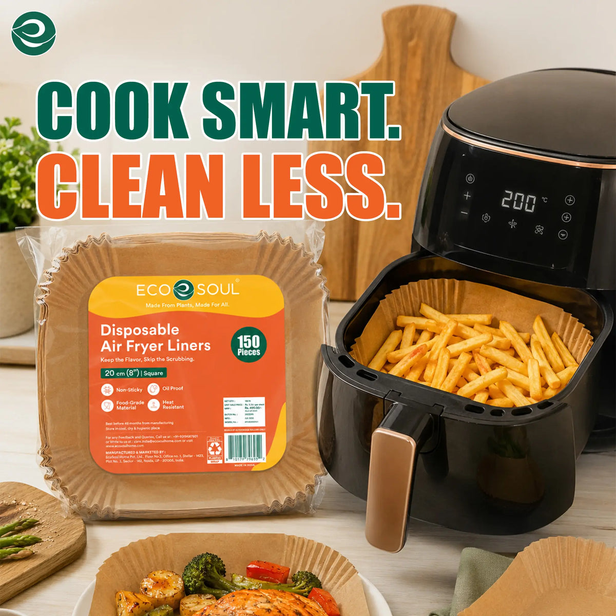 Air Fryer Disposable Paper Liner 8 Inch - 150 PCS