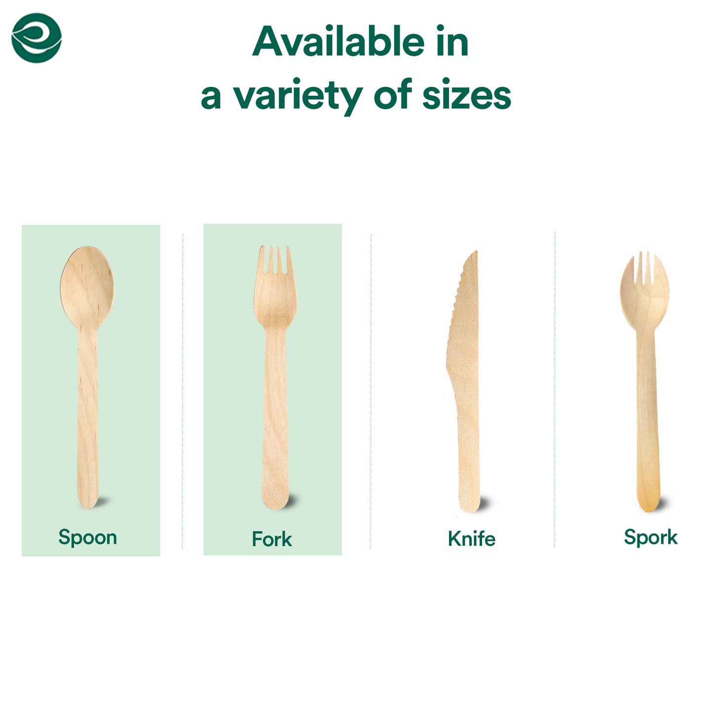 Disposable knives and forks available in a variety of sizes.