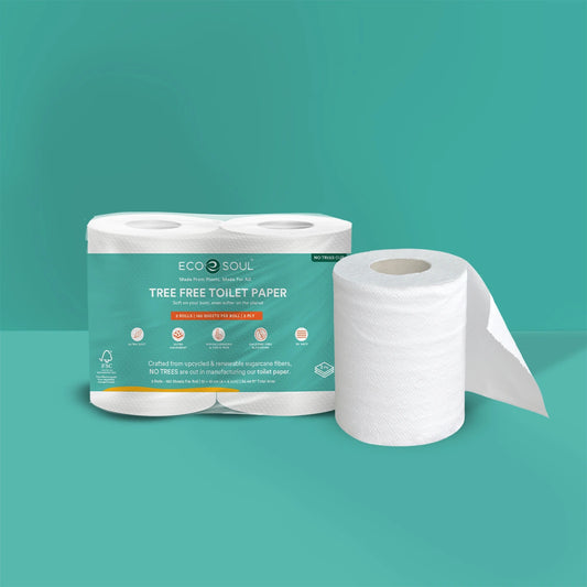 Tree-Free Toilet Paper 3 Ply 160 sheets(10 x 10 cm)