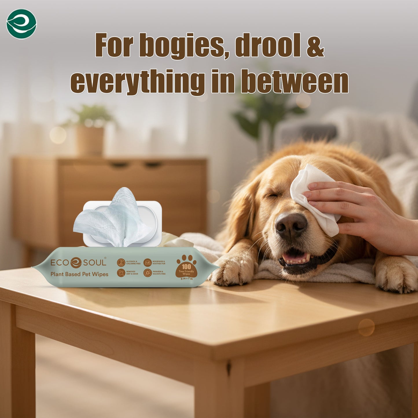 Unscented Pet Wipes with Aloevera & Glycerin | Pack of 4