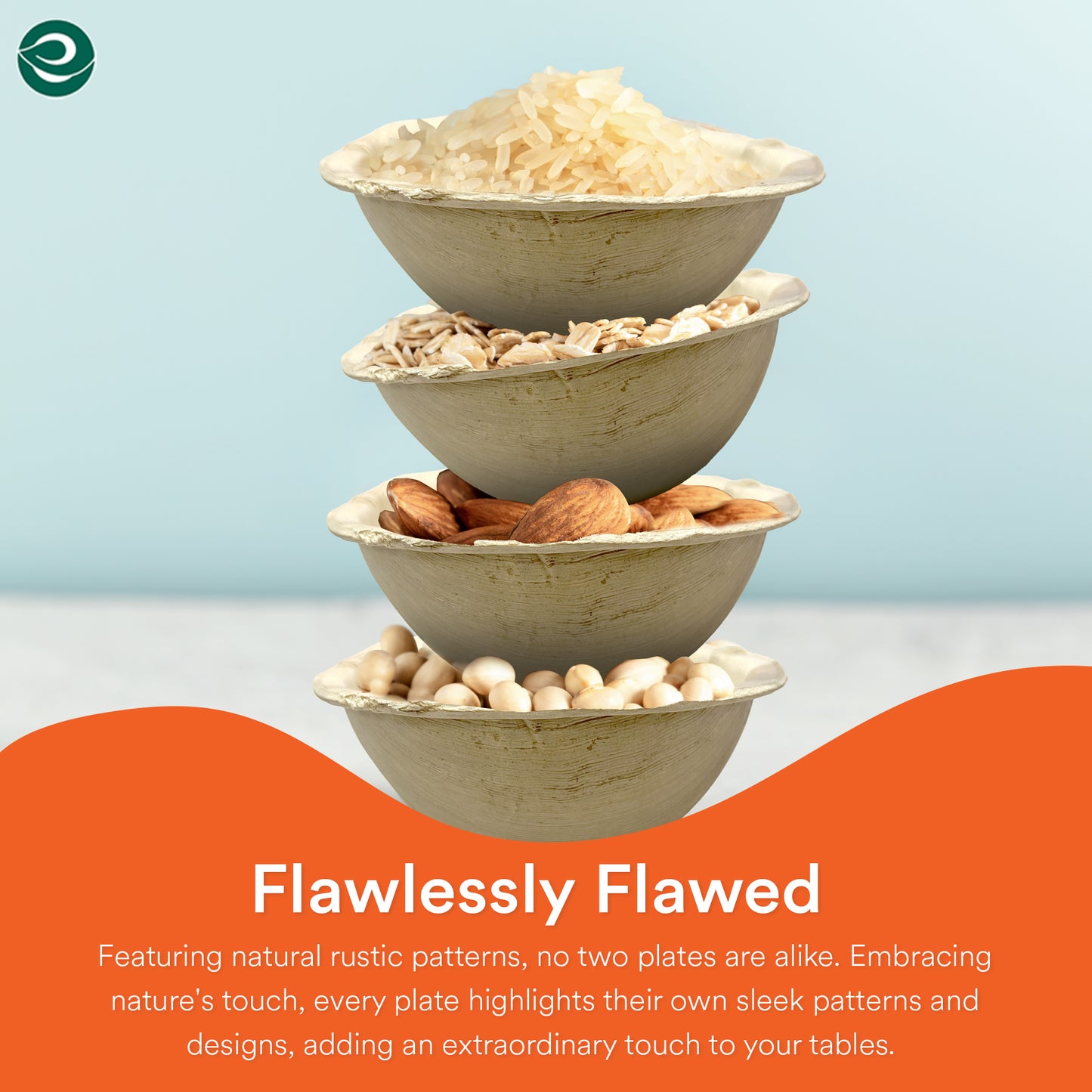 Compostable palm leaf bowls for any type of meal.