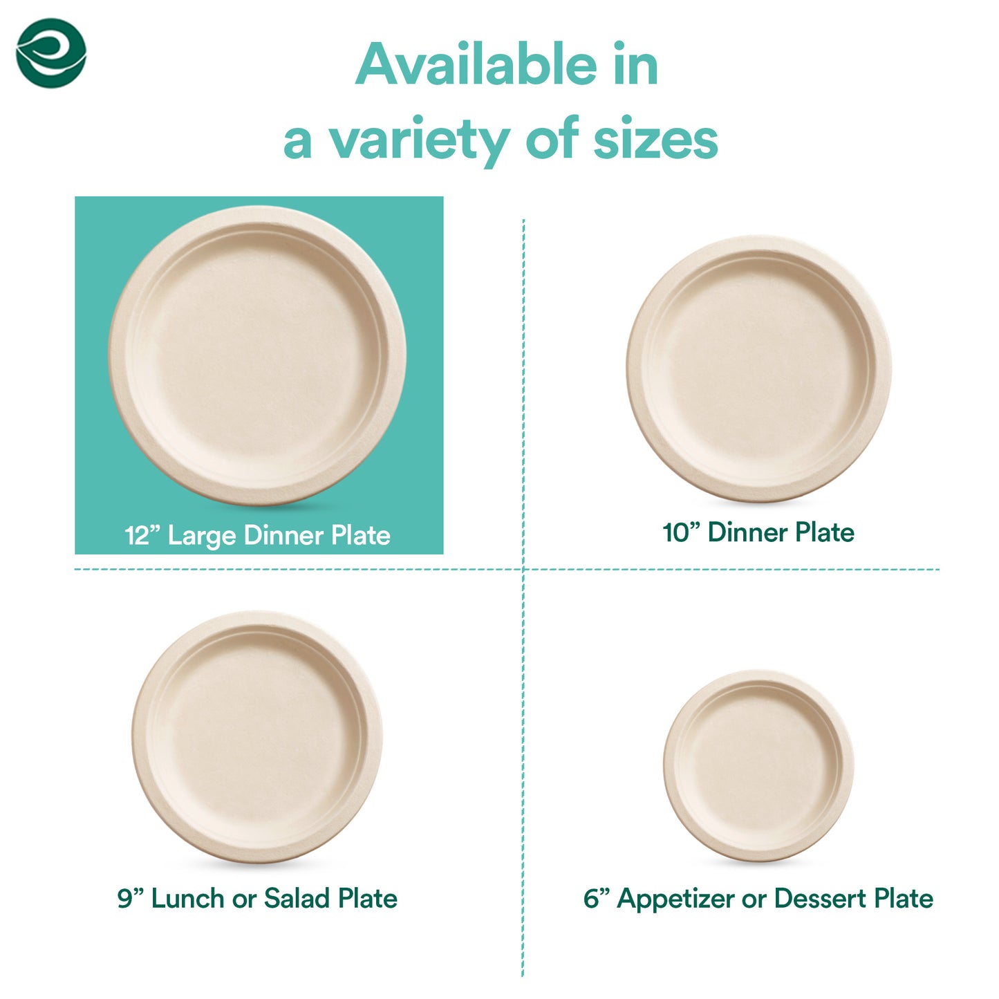 12-inch large dinner plates also available in various styles and sizes