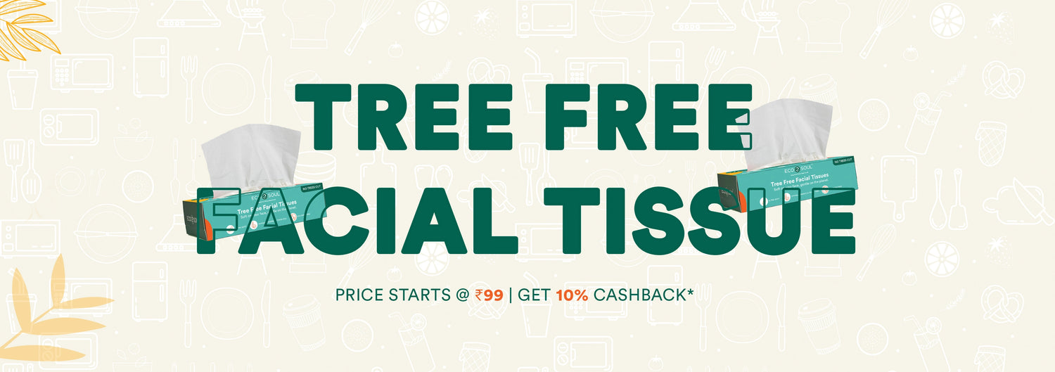 100% Natural Chemical and Tree Free Facial Tissue for Soft Skin