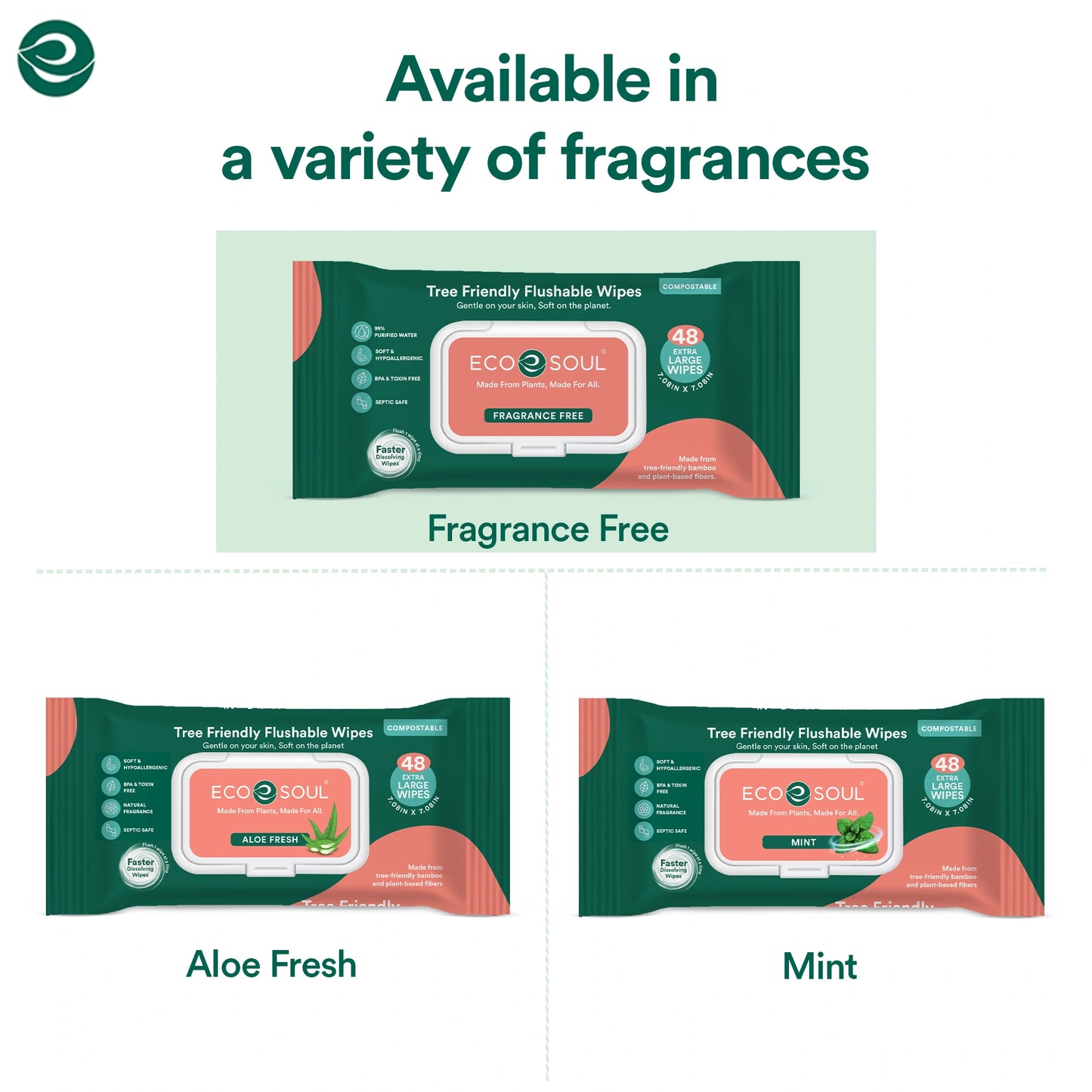 Pack of 2, 48 Count - Flushable Extra-Large Adult Wipes-Unscented