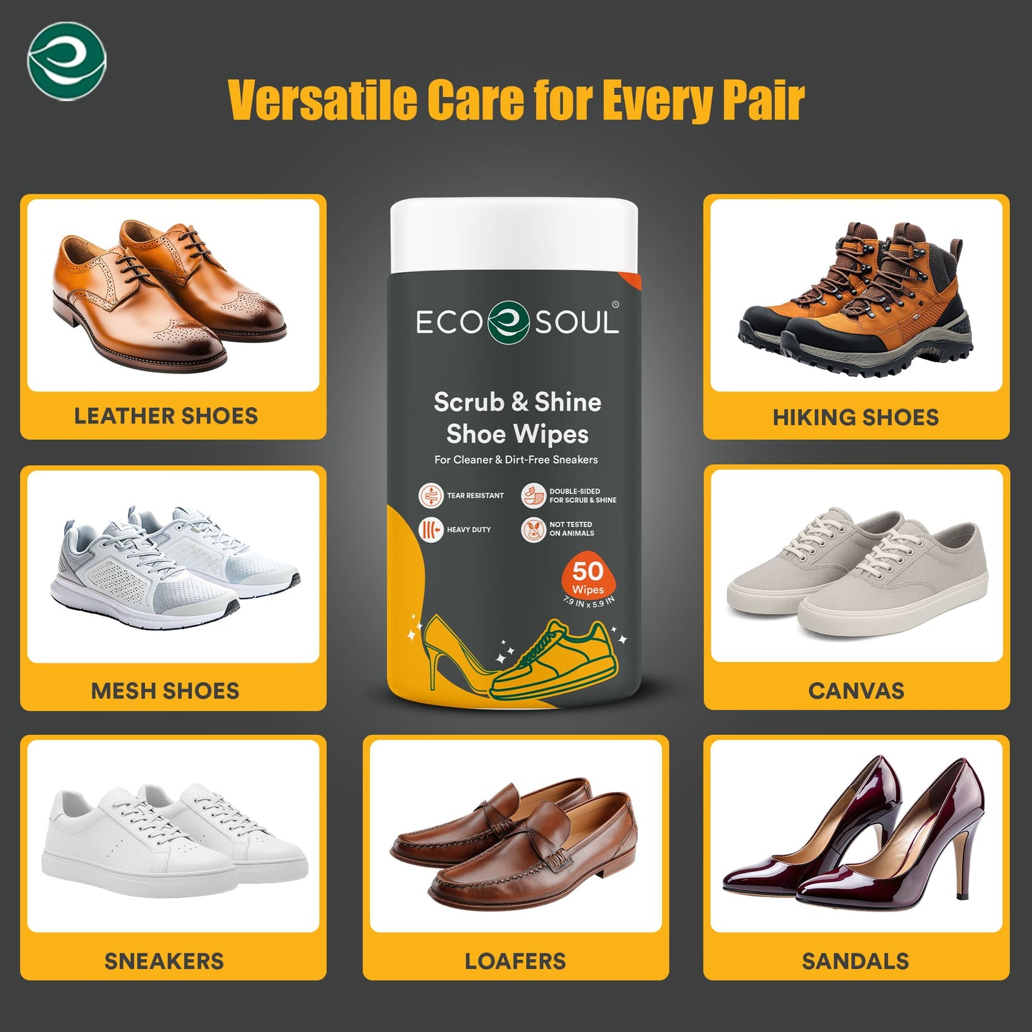 Scrub & Shine Shoe Cleaning Wipes for All Shoes | Pack of 1