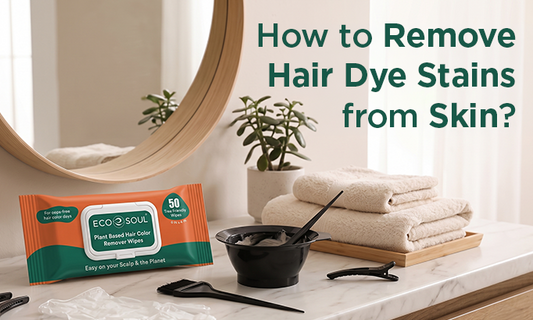 Hair color remover wipes