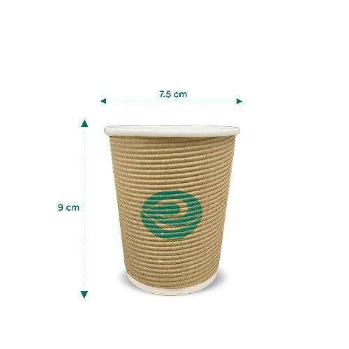 250ml Round Disposable Ripple Cups
