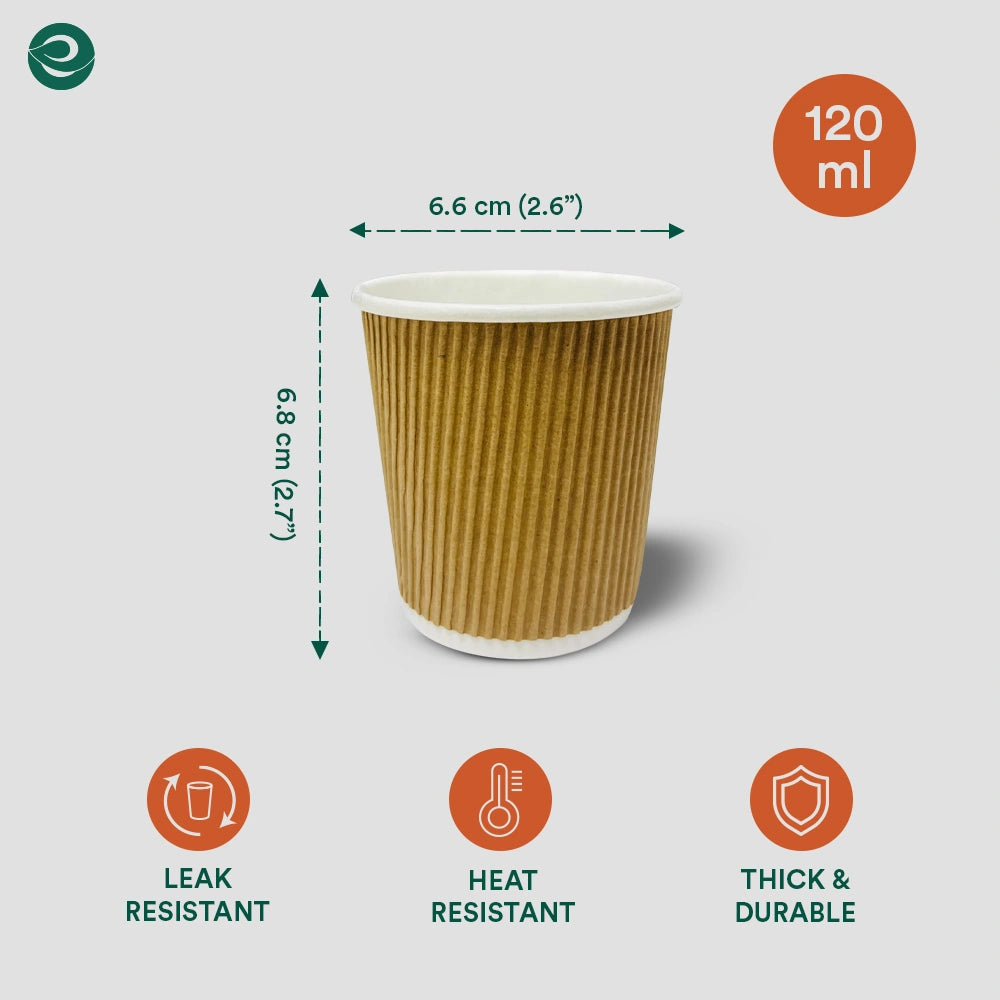 120ml Disposable Ripple Cups