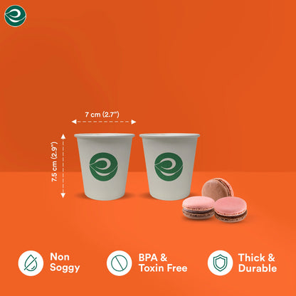 Chemical-free disposable paper cups