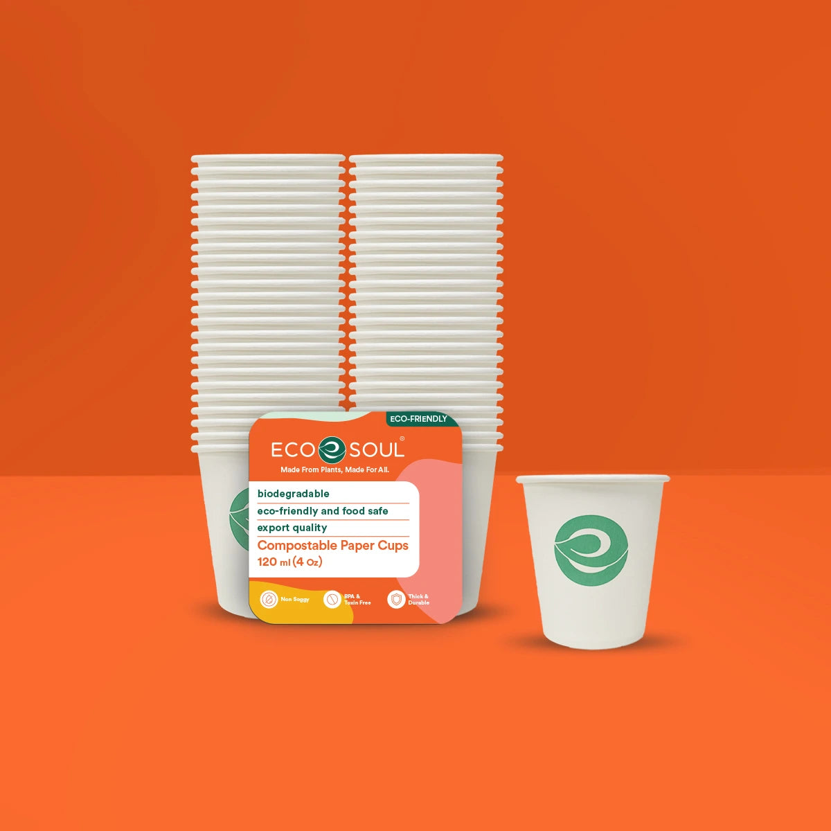 120 ml Disposable Paper Cups – ECOSOUL HOME INDIA