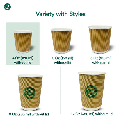 120ml Disposable Ripple Cups
