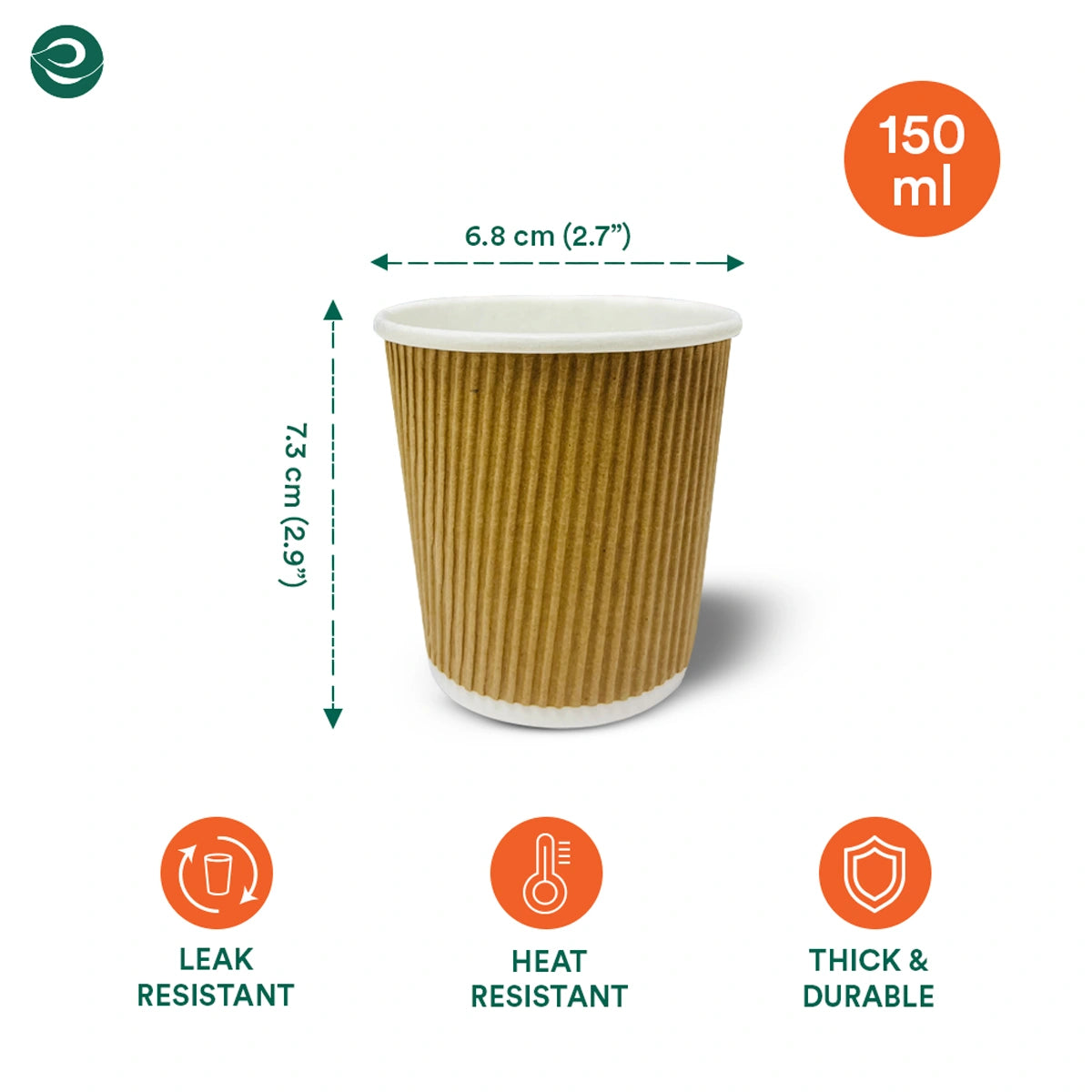 150ml Disposable Ripple Cups