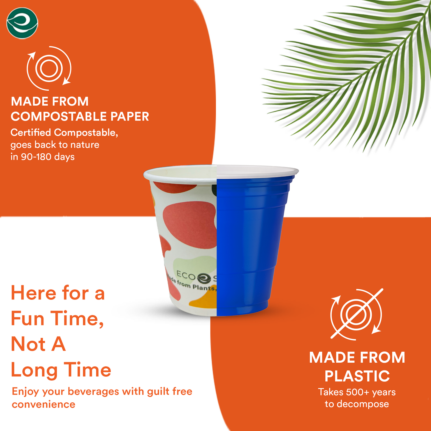 Compostable Multi - Color Paper Cups- 150ml (5 Oz)