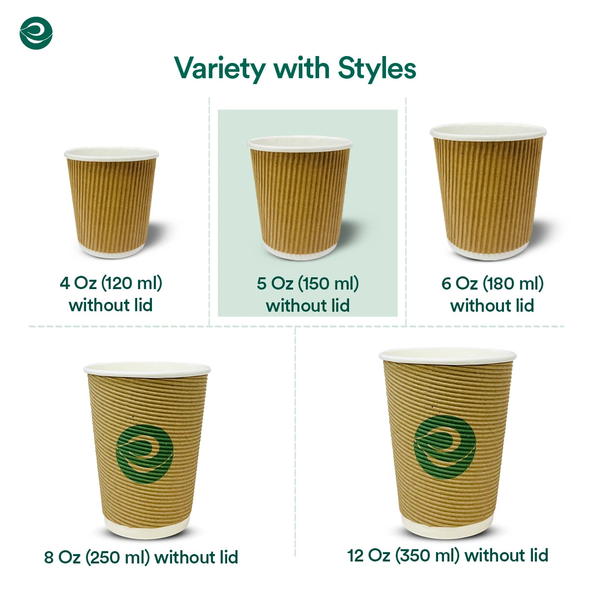 150ml Disposable Ripple Cups