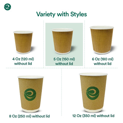 150ml Disposable Ripple Cups