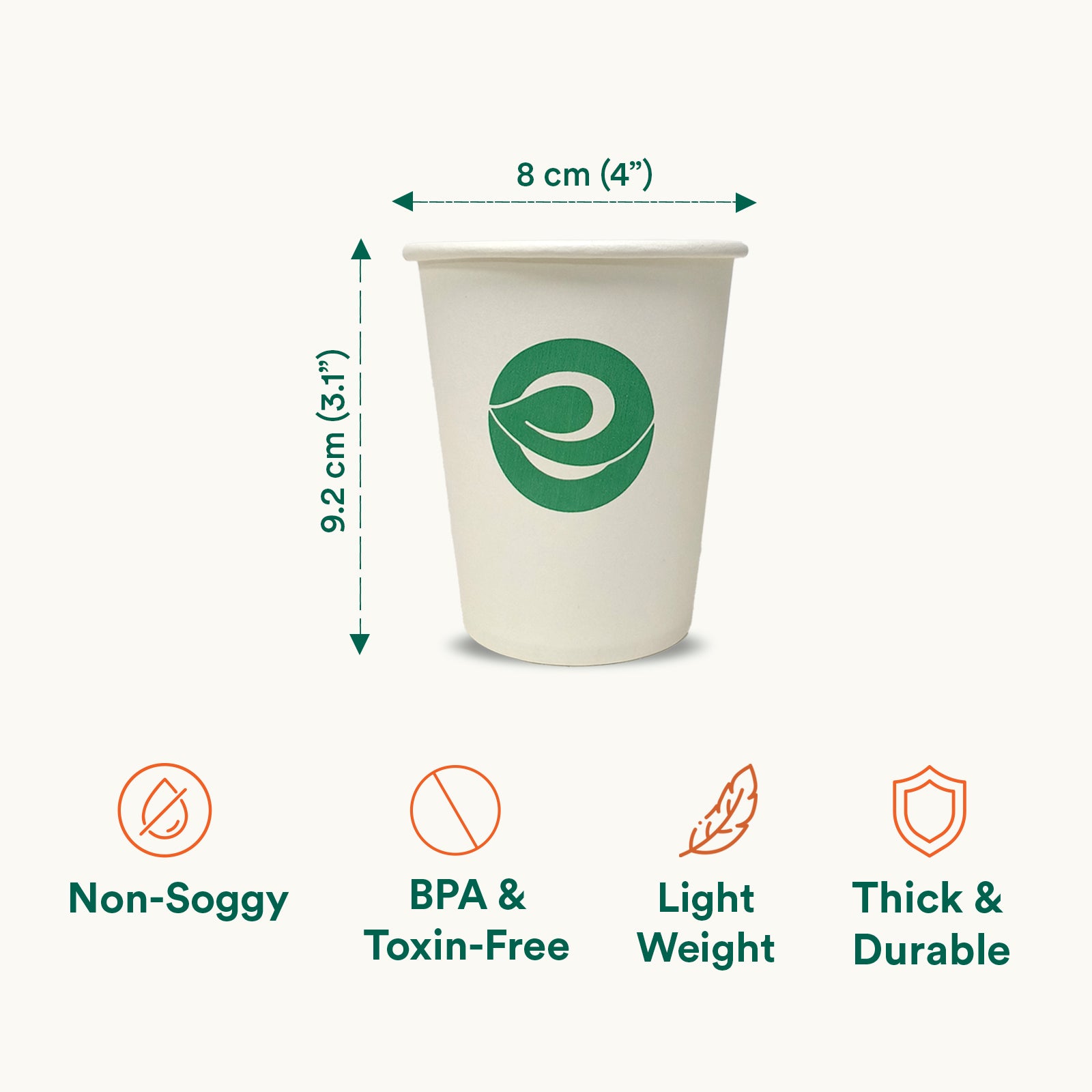 Buy 250 ml Biodegradable Paper Cup Without Lid| EcoSoul – ECOSOUL HOME ...