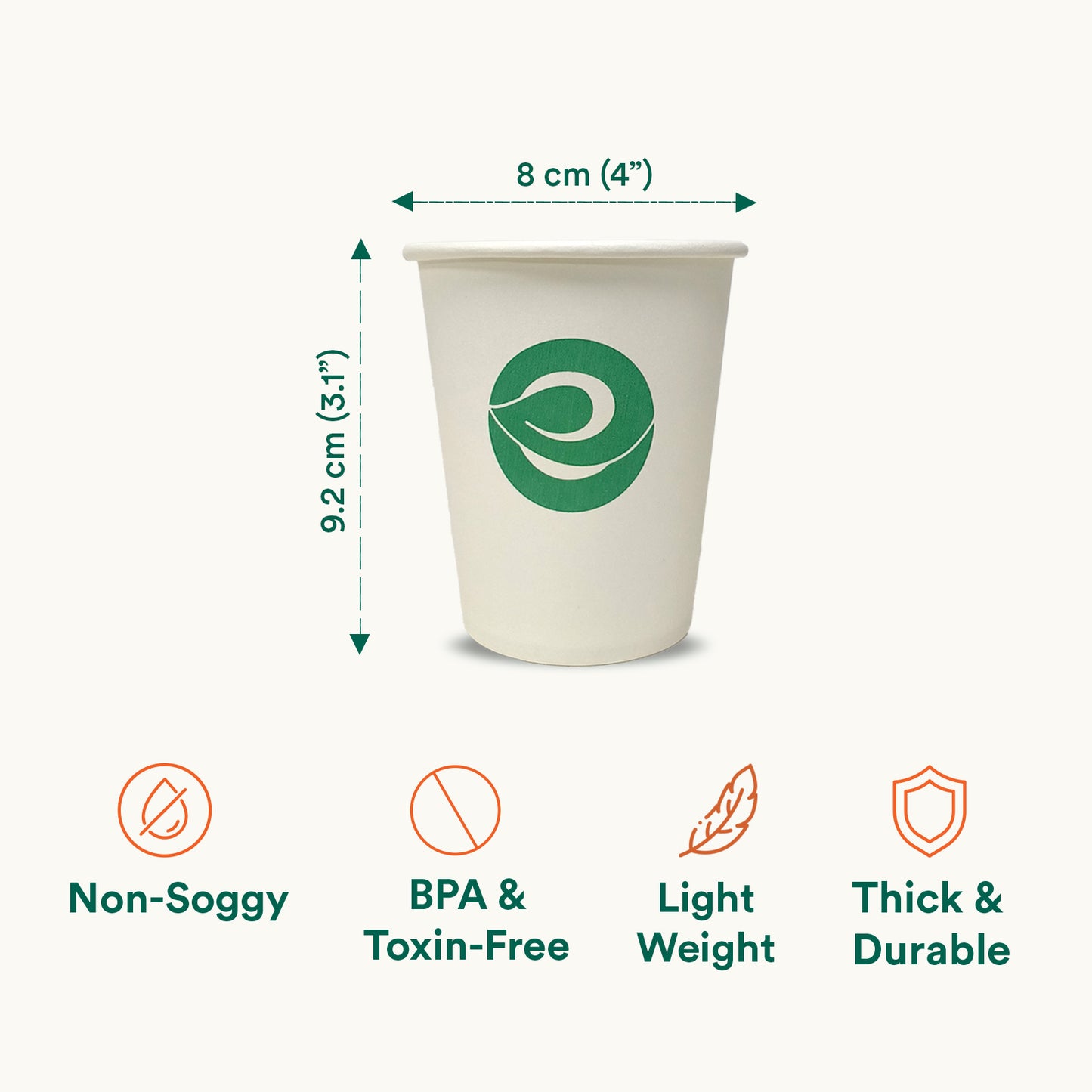 250 ml Biodegradable Paper Cups