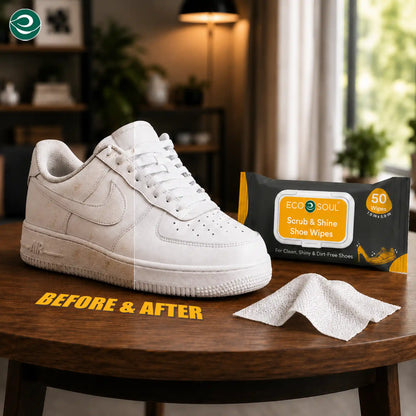 Scrub & Shine Shoe Cleaning Wipes for All Shoes | Pack of 2
