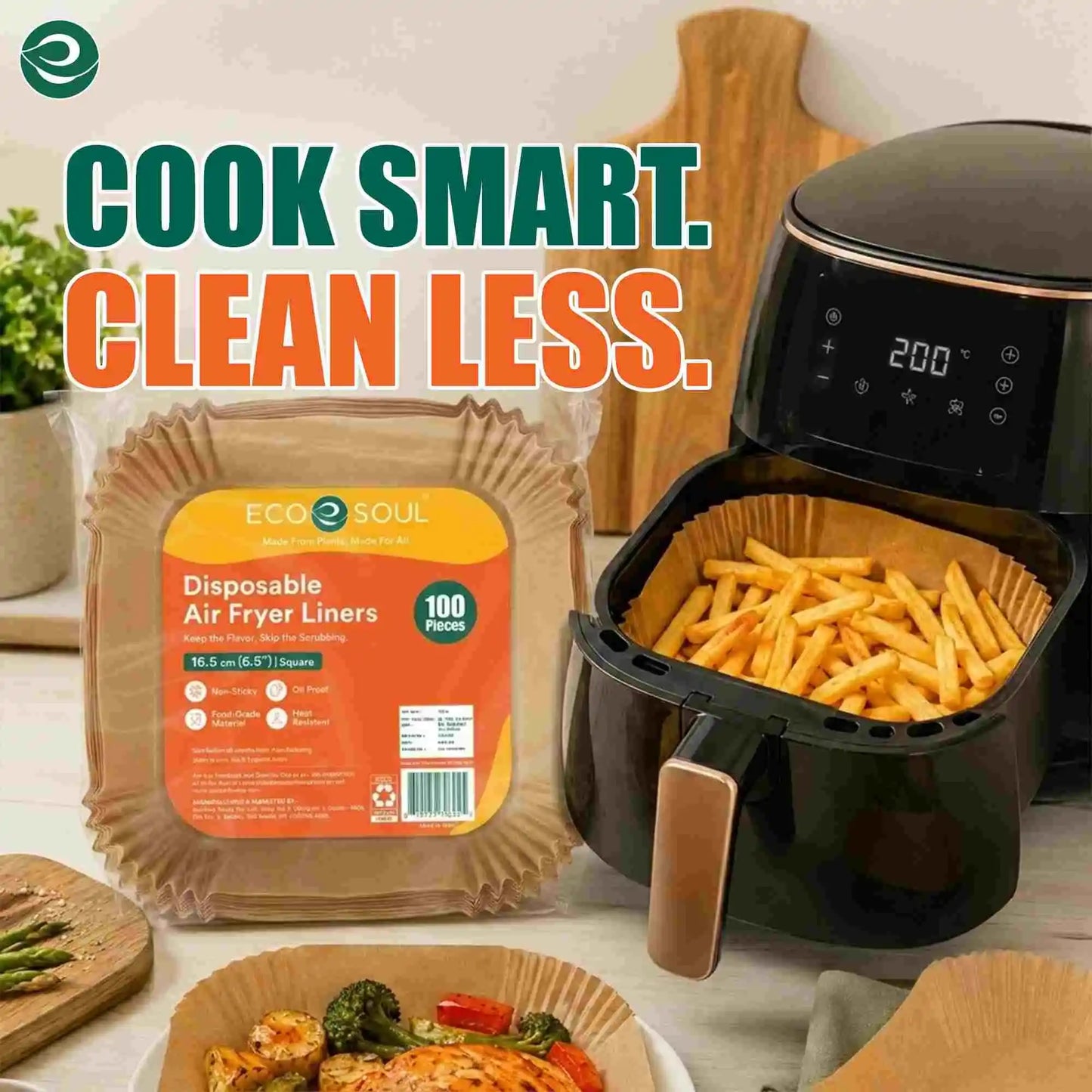 Air Fryer Disposable Paper Liner 6.5 Inch - 100 PCS