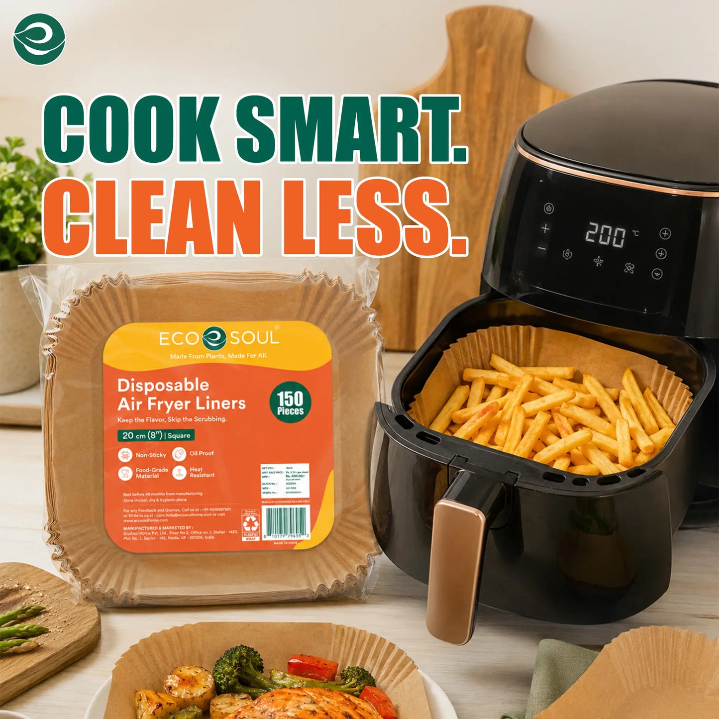 Air Fryer Disposable Paper Liner 8 Inch - 150 PCS