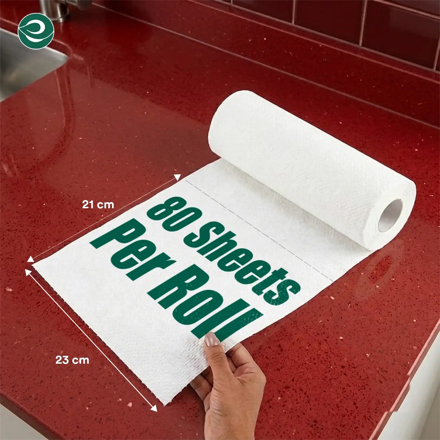 Non Woven Kitchen Towel 160 Pulls (80 Pulls x 2 Rolls)