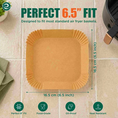 Air Fryer Disposable Paper Liner 6.5 Inch - 100 PCS