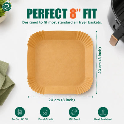 Air Fryer Disposable Paper Liner 8 Inch - 150 PCS