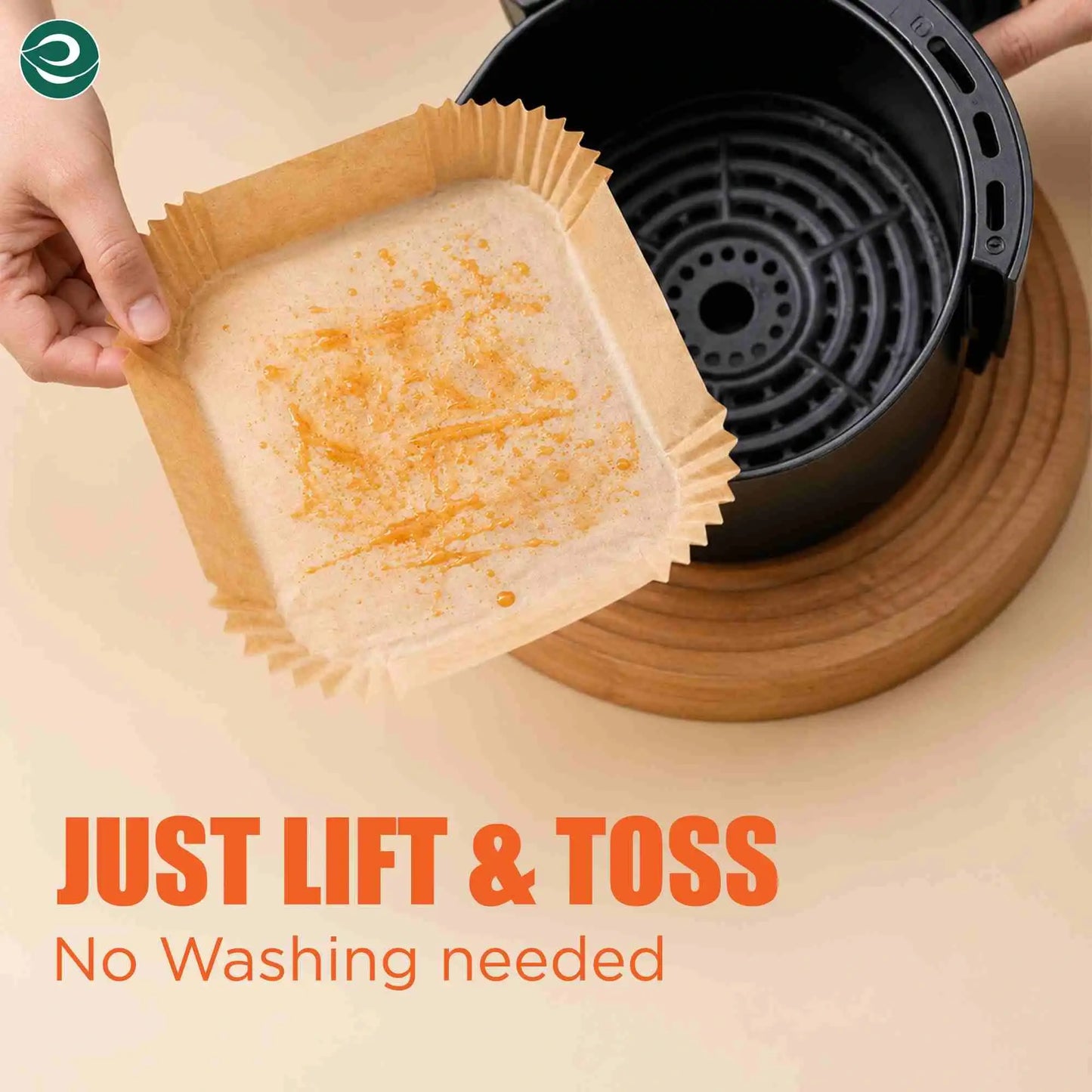 Air Fryer Disposable Paper Liner 6.5 Inch - 100 PCS