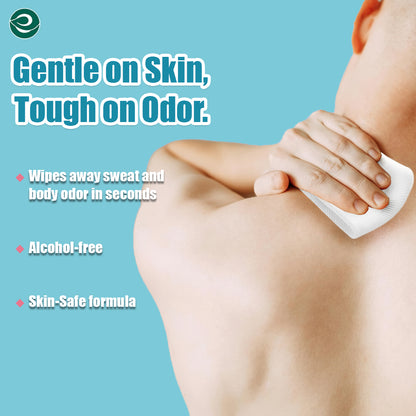 Bamboo-Based Unisex Deodorant Wipes Citrus | Pack of 3