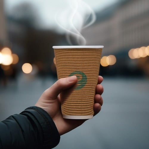 Buy 350ml Round Disposable Ripple Paper Cup Online| EcoSoul – ECOSOUL ...