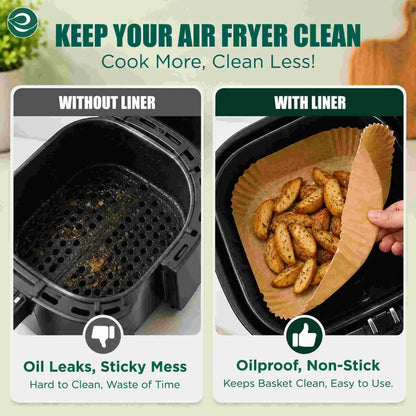 Air Fryer Disposable Paper Liner 6.5 Inch - 100 PCS