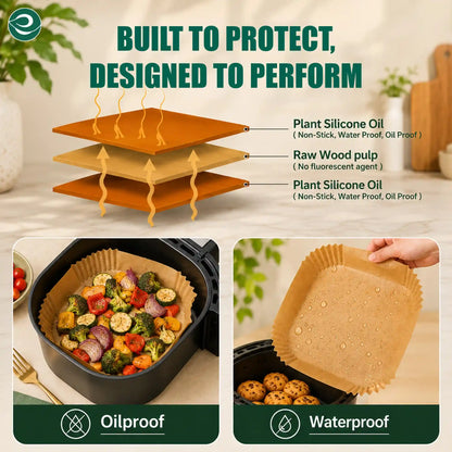 Air Fryer Disposable Paper Liner 8 Inch - 150 PCS