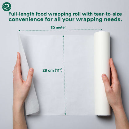 Eco-Friendly Food Wrapping Paper Roll- 11inch x 20 m | Pack of 1