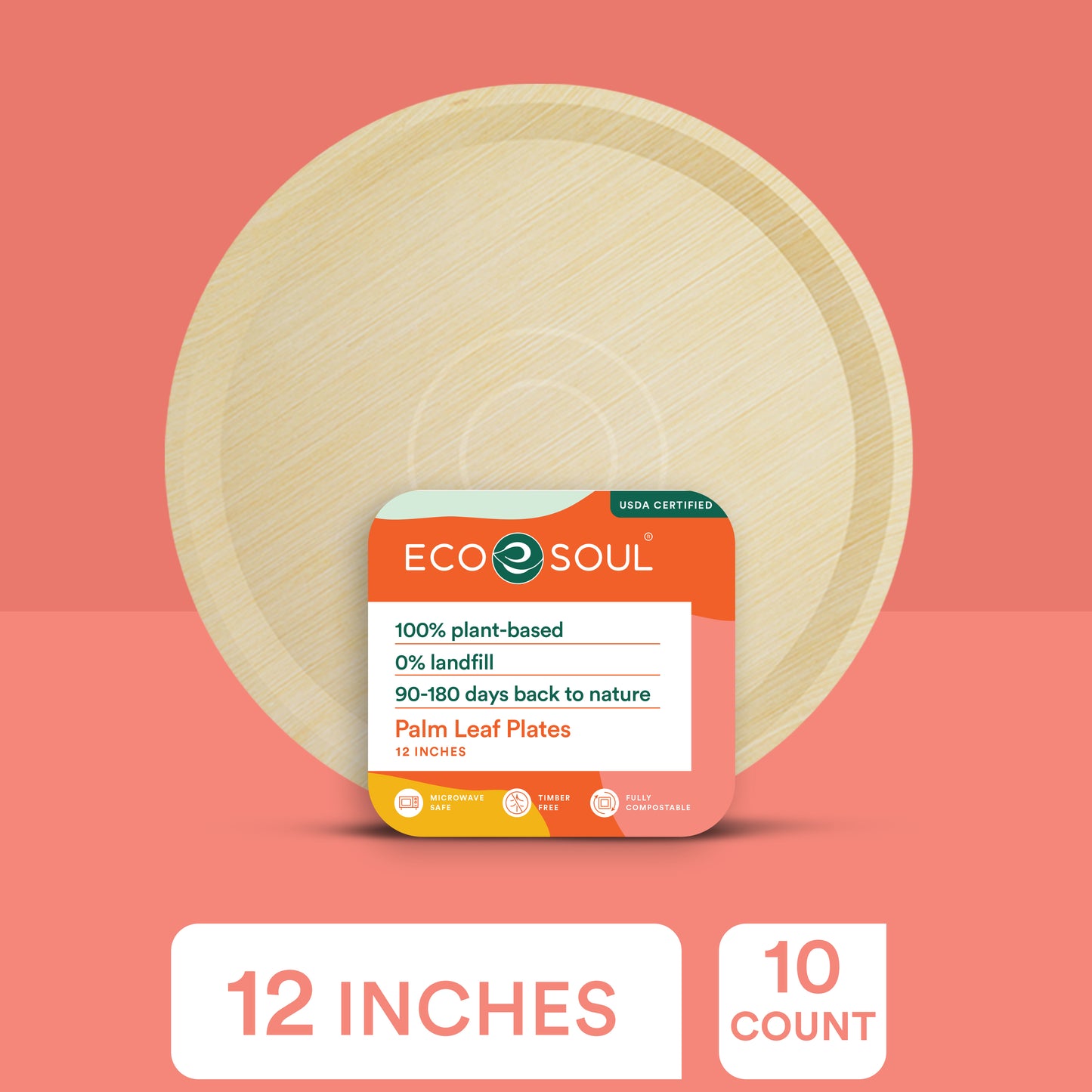 Eco-friendly Disposable plates made by natural palm leaf. 