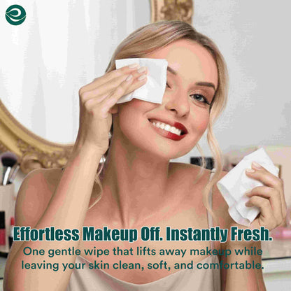 EcoSoul Makeup Remover Wipes Plant-Based 30 Count Per Pack (Pack of 4)