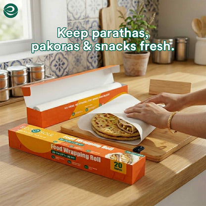 Eco-Friendly Food Wrapping Paper Roll- 11inch x 20 m | Pack of 1