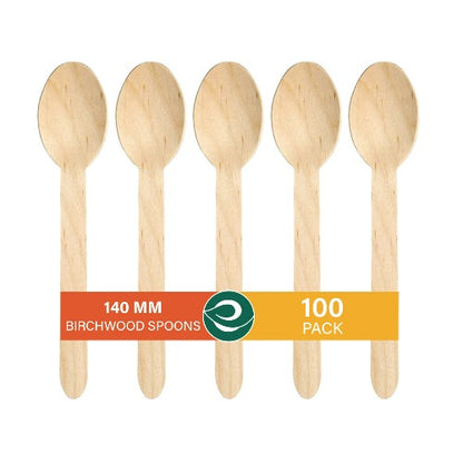 140 mm birchwood spoons sets