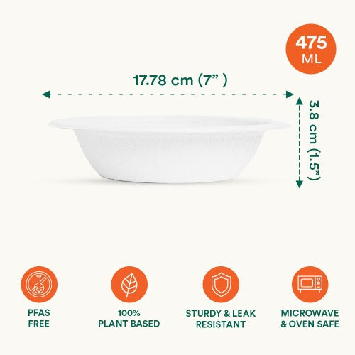 475 ml Round Eco-friendly Disposable Bowl