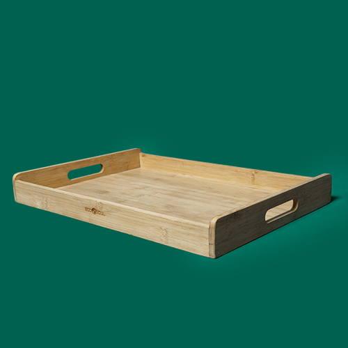 Organic Bamboo Serving Tray with Handles