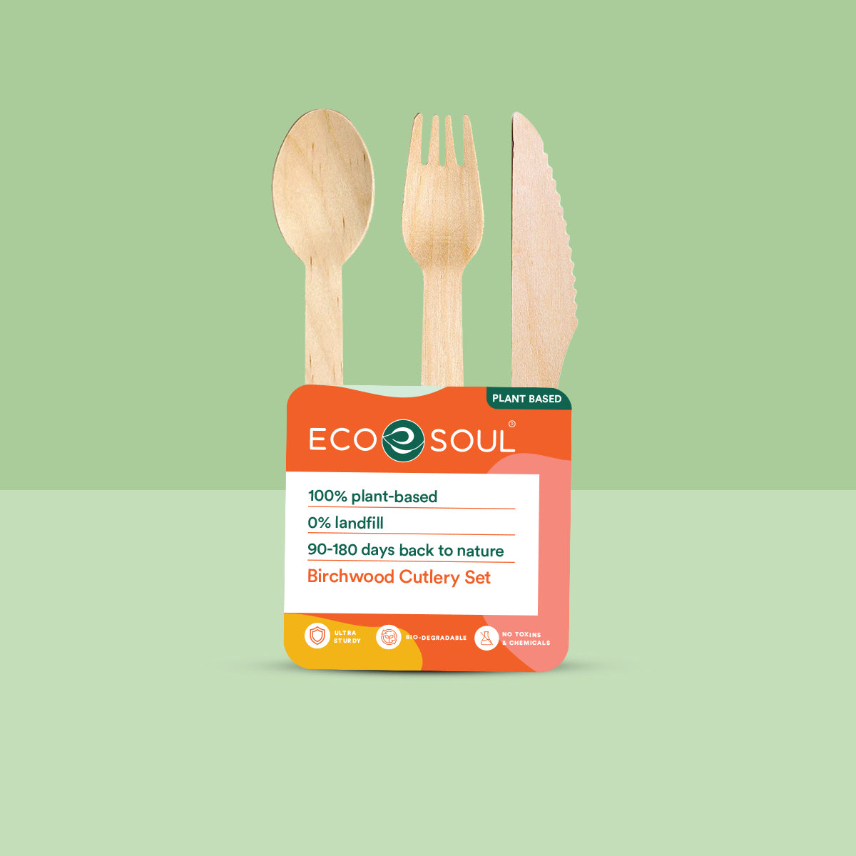 Birchwood Disposable Wooden Cutlery Set