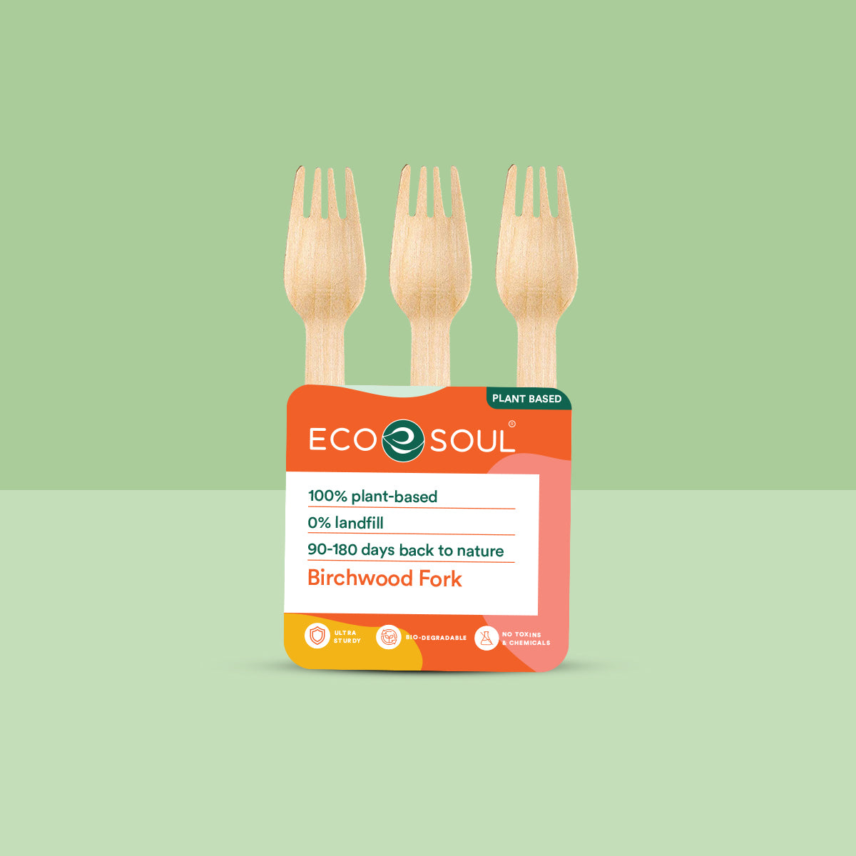 Eco-friendly disposable birchwood forks 