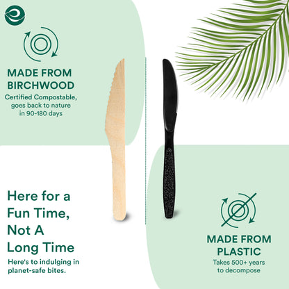 Birchwood disposable knife – a better alternative to plastic knives