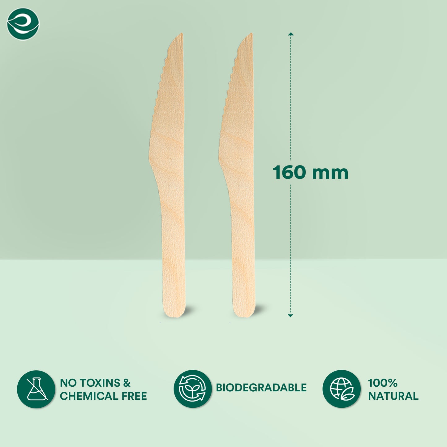 160 mm biodegradable knife set