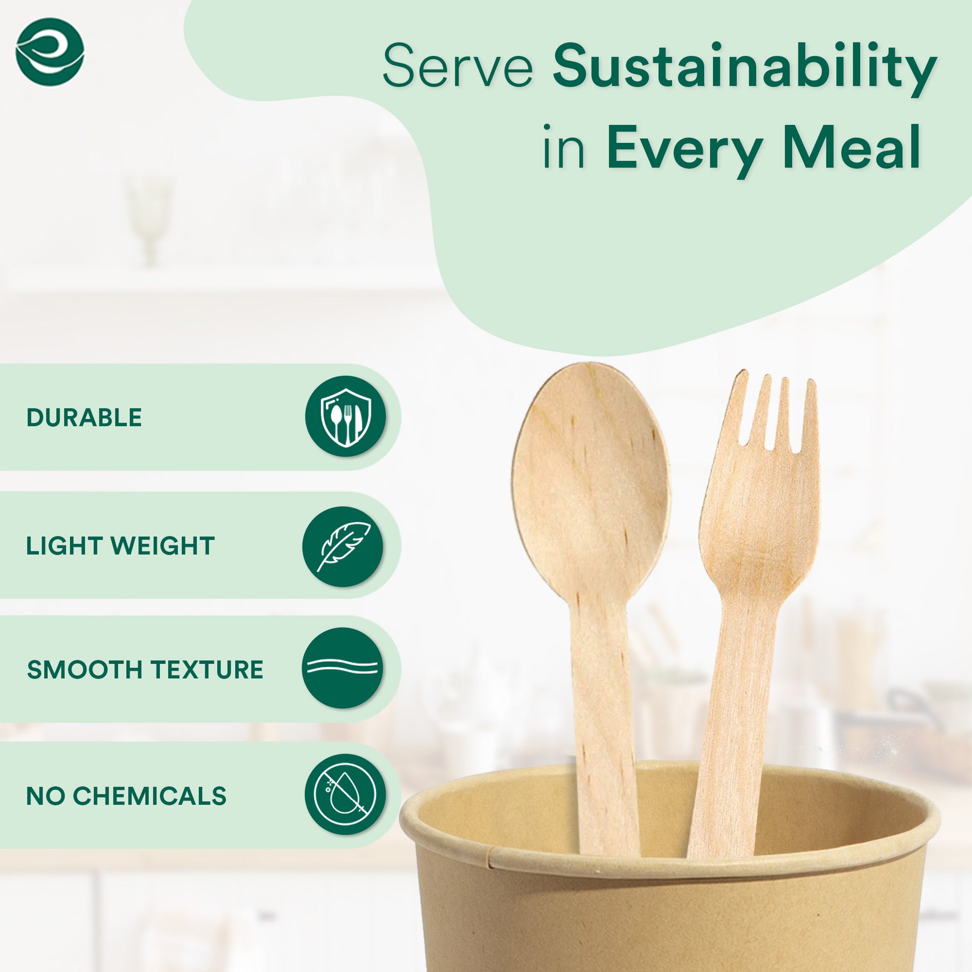 Eco-friendly disposable cutlery set 