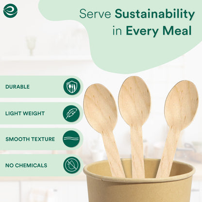 Chemical free disposable spoon set