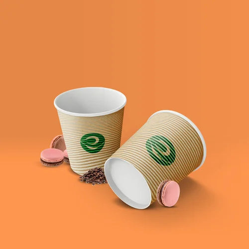 Buy 350ml Round Disposable Ripple Paper Cup Online| EcoSoul – ECOSOUL ...