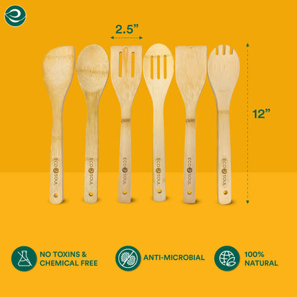 Bamboo Cooking Utensils Set of 6